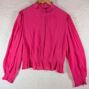 373-Women's Pink Ruffled Blouse
